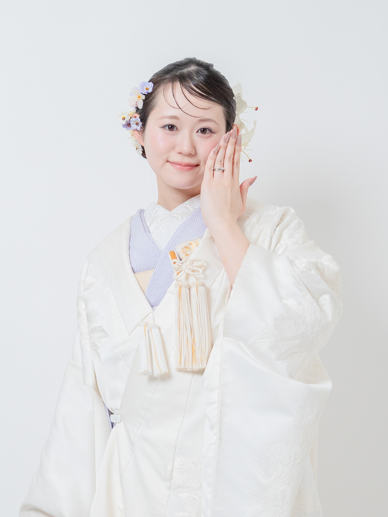 紫の鹿の子柄色掛下 KA-004