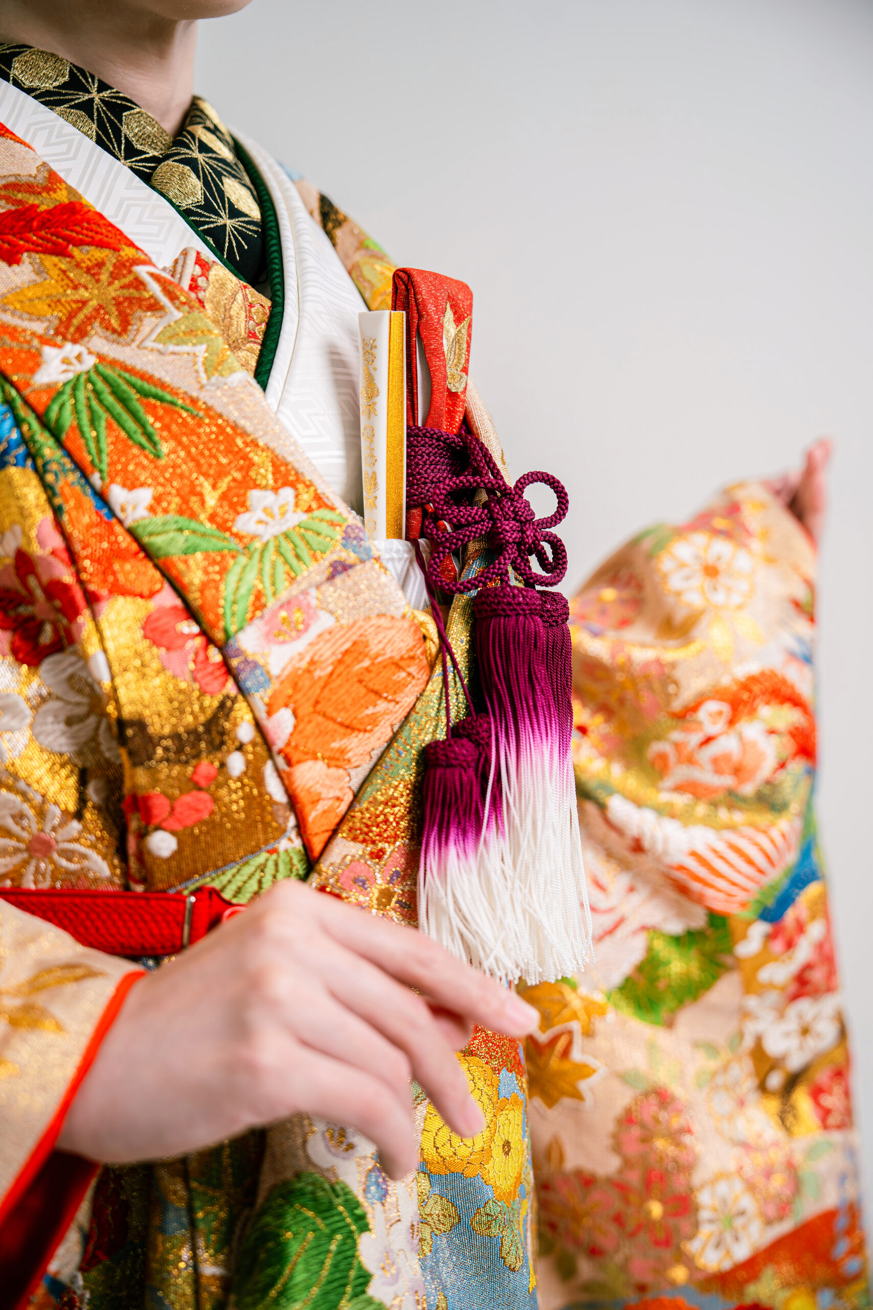 豪華絢爛なゴールドの色打掛 鳳凰 IA-012